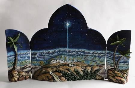 The Holy Land Holy Night Fiber Optic Backdrop - With Box 53