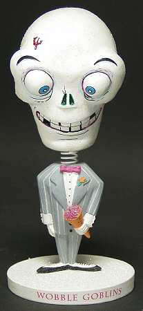 Glitterville Halloween Skull Wobble Goblin - Boxed