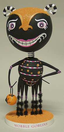 Glitterville Halloween Spider Wobble Goblin - Boxed