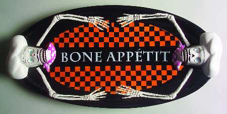 Glitterville Halloween Bone Appetit Platter - No Box