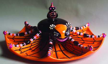 Glitterville Halloween Spider Go Round Chip & Dip Set - No Box