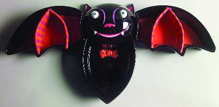 Glitterville Halloween Bat 3 Piece Dish - No Box