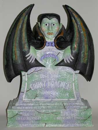 Glitterville Halloween Lit Dracula Tombstone - No Box 42