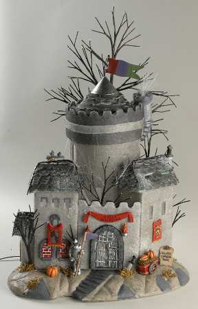 Glitterville Halloween Fiber Optic Haunted House - No Box