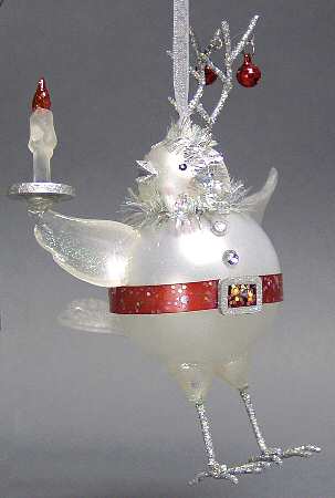Department 56 Ornaments Tinsel Chick With Deer Antlers - Boxed