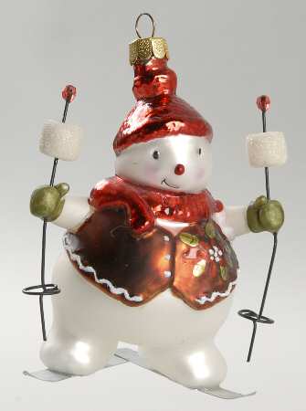 Department 56 Ornaments Snowman Skiing-Hot Cocoa - No Box