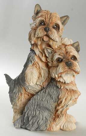Danbury Mint Figurine Yorkies - Boxed