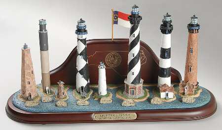 Danbury Mint Figurine Lighthouses Of North Carolina - Boxed