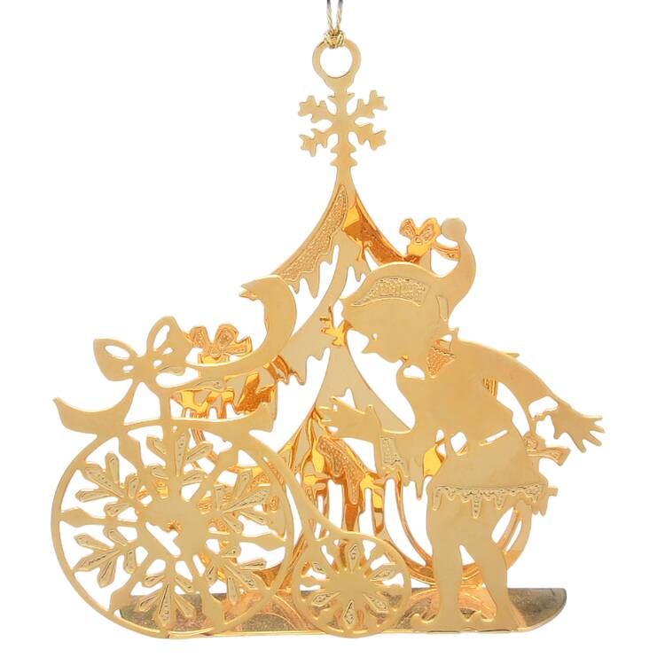 1987 Gold Christmas Ornament Collection Jack Frost - Boxed