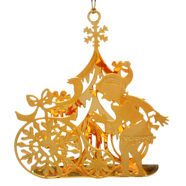 1987 Gold Christmas Ornament Collection Jack Frost - No Box
