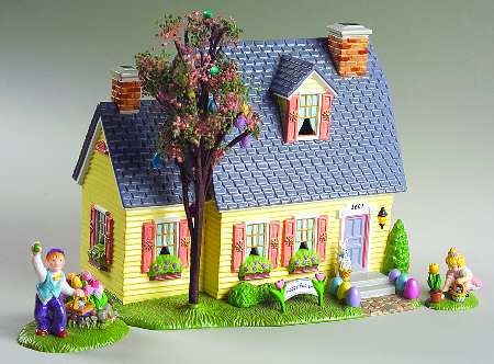 Snow Village Easter Happy Easter House - With Box