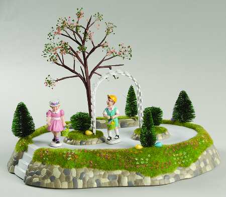 Snow Village Easter Easter Egg Hunt-Set Of 3 - Boxed