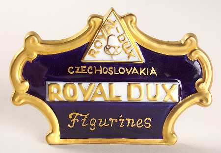 Advertising Signs Figurines, Gold On Cobalt - Advertising Signs