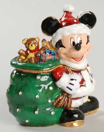 Disney Bejeweled Boxes Santa Mickey - Boxed