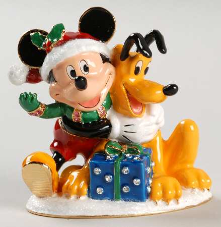 Disney Bejeweled Boxes Merry Christmas Pluto - Boxed