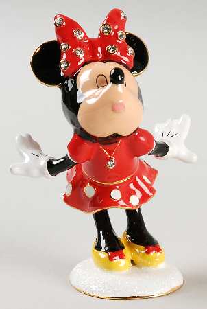 Disney Bejeweled Boxes Minnie Under The Mistletoe - Boxed