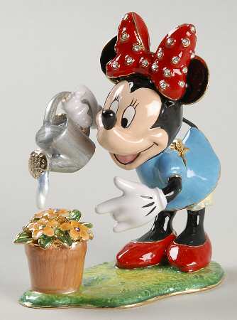 Disney Bejeweled Boxes Minnie With Flower - Boxed