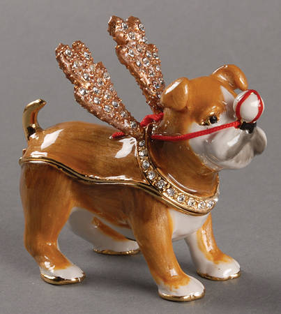 Christmas Bejeweled Boxes Wannabe Reindeer Dog - Boxed