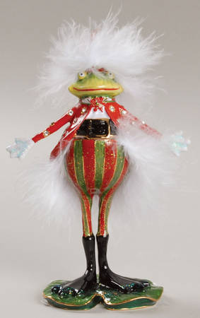Christmas Bejeweled Boxes Krinkles Santa Frog - Boxed