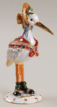Christmas Bejeweled Boxes Christmas Goose - Boxed