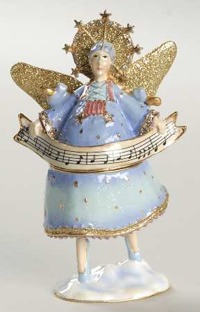 Christmas Bejeweled Boxes Krinkles Silent Night Fairy-Blue - Boxed