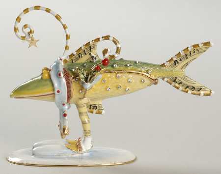 Christmas Bejeweled Boxes Krinkles Joyful Fish - Boxed