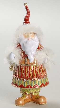 Christmas Bejeweled Boxes Krinkles Santa - Boxed