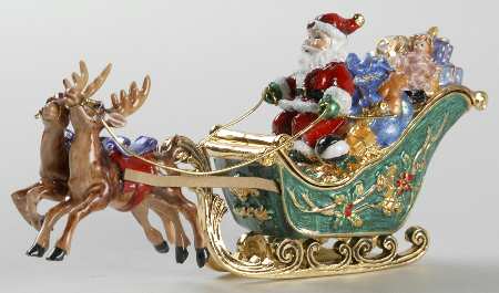 Christmas Bejeweled Boxes Up Up & Away - Boxed