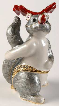 Christmas Bejeweled Boxes Woodland Animal-Squirrel - Boxed