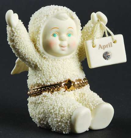 Happy Birthday To Me-Snowbabies April - Boxed