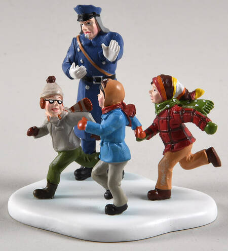 A Christmas Story Watch For Cars-Policeman With Boys - Boxed