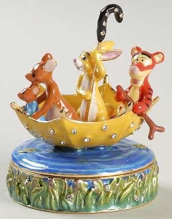 Winnie the Pooh Bejeweled Boxes 100 Acre Wood Flood - Boxed