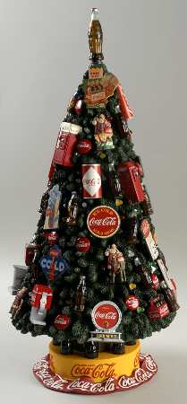 Christmas Figurines Coca Cola Christmas Tree - Boxed