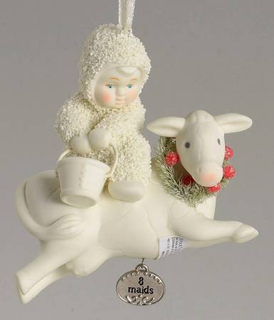 Twelve Days of Christmas-Snowbabies Eight Maids A-Milking - Boxed