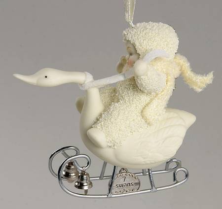 Twelve Days of Christmas-Snowbabies Seven Swans A-Swimming - Boxed