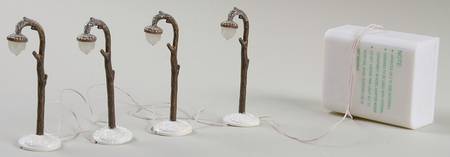 North Pole Woods Acorn Street Lamps - Boxed