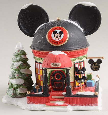 Mickey's Merry Christmas Village Mickey Mouse Ear Hat Shop - Boxed
