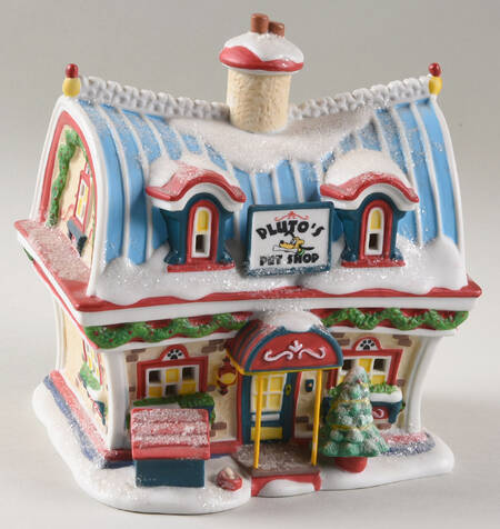 Mickey's Merry Christmas Village Pluto's Pet Shop - Boxed