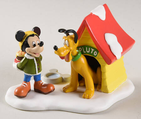 Mickey's Merry Christmas Village A Special Snack For Pluto - Boxed