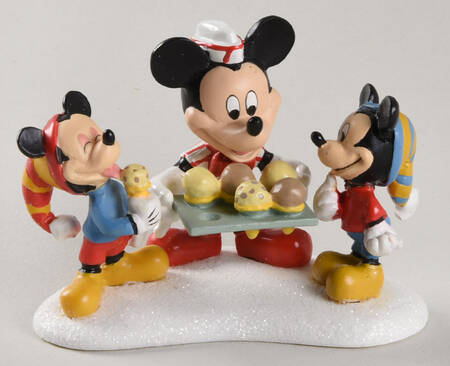 Mickey's Merry Christmas Village Mickey Serving Ice Cream - Boxed