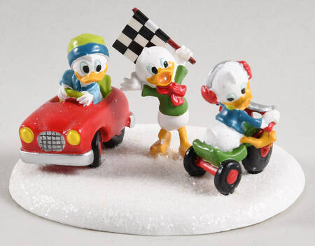 Mickey's Merry Christmas Village Huey Dewey & Louie Race - Boxed
