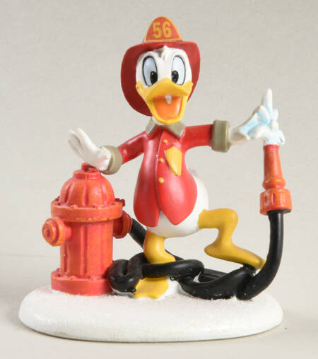 Mickey's Merry Christmas Village Donald's Fire Hose - No Box