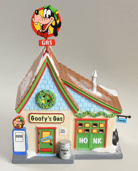 Mickey's Merry Christmas Village Goofy's Gas Station - Boxed