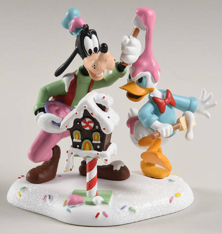 Mickey's Merry Christmas Village Goofy & Donald Make A Mess - Boxed