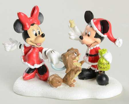 Mickey's Merry Christmas Village A Treat For Minnie's Dog - Boxed