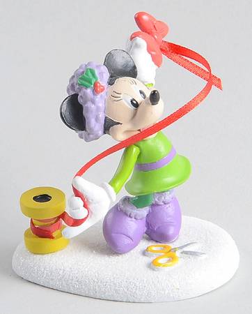 Mickey's Merry Christmas Village Minnie's Finishing Touch - Red - Boxed