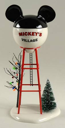 Mickey's Merry Christmas Village Mickey Water Tower - Boxed