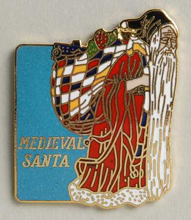 History of Santa Lapel Pins Medieval - No Box