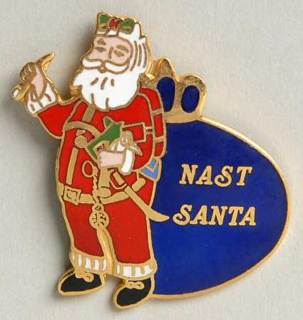 History of Santa Lapel Pins Nast-Blue - No Box