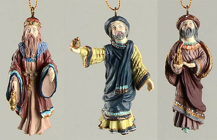 History of Santa Claus-Figural The Magi-Set Of 3 - Boxed